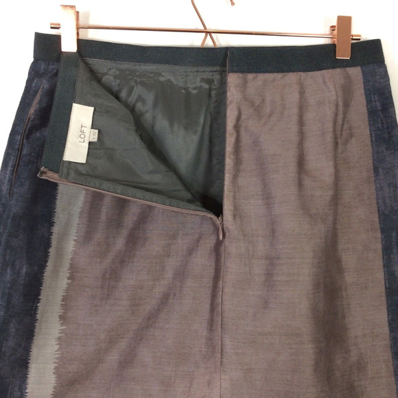 🦋LOFT Ann Taylor Water Color PocketPencil Skirt 8 - Picture 5 of 7